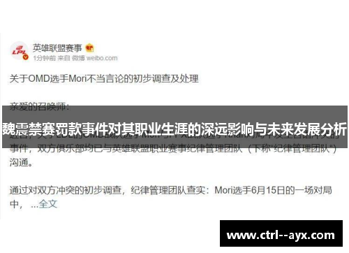 魏震禁赛罚款事件对其职业生涯的深远影响与未来发展分析